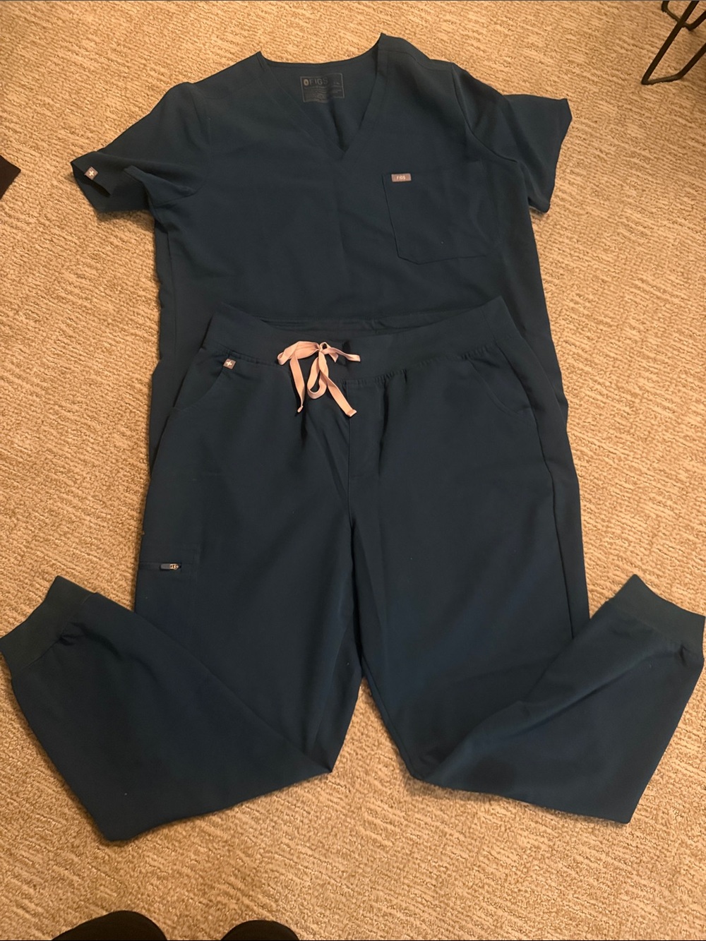 Women's Caribbean blue Zamora jogger pants, XL, top XL